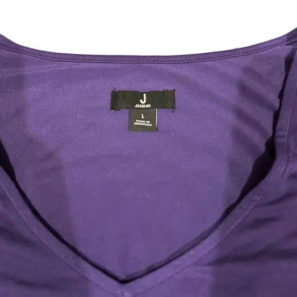 J Jason Wu Purple 3/4 Sleeve Jersey Midi Dress L - Picture 4 of 5